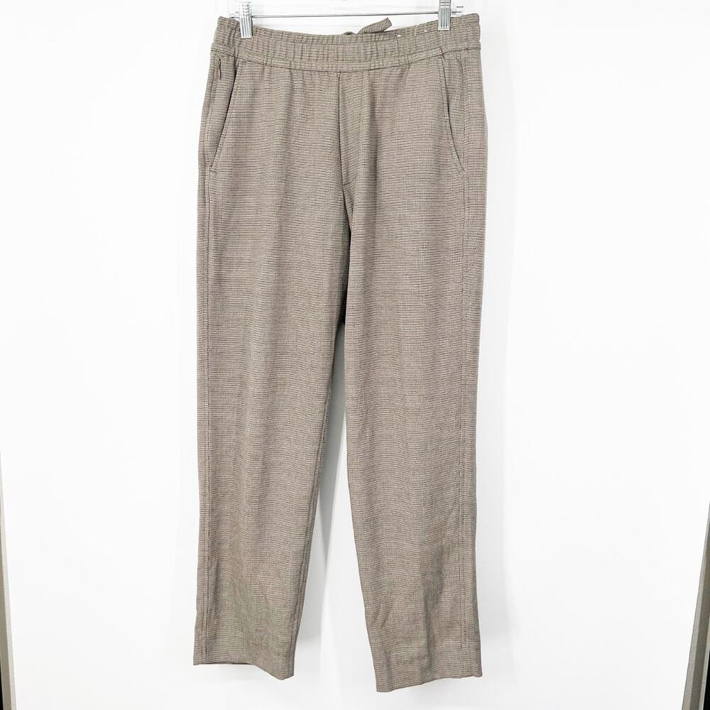 Abercrombie & Fitch Loose Houndstooth High Rise Pull-On Pants LONG
